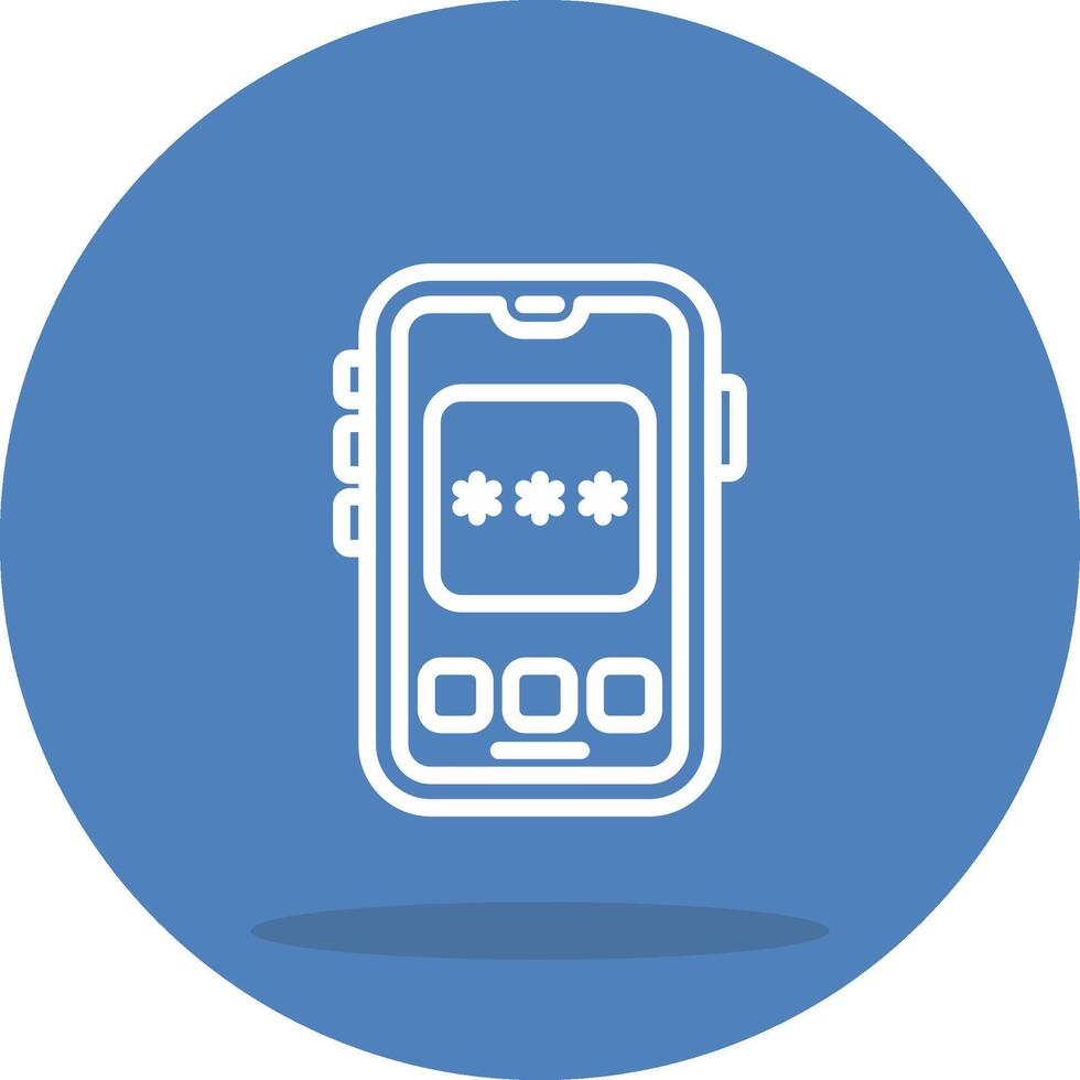 Mobile Pin Code Clean Shape Layout vector