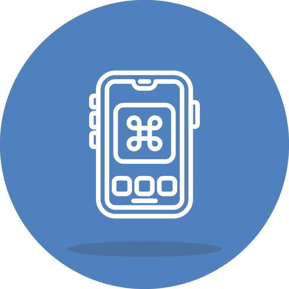 Mobile Command Abstract Digital Art Symbol vector