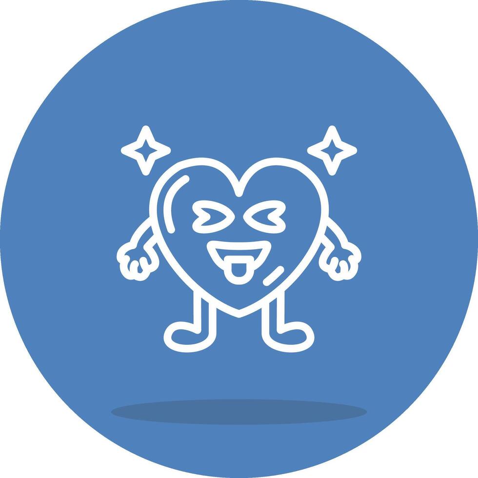 Heart Tongue Functional UI Design Element vector