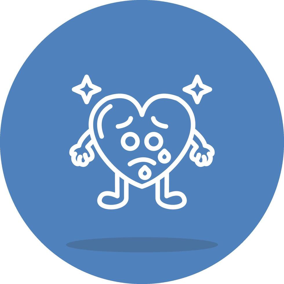 Anxious With Sweat Heart Flexible Digital Graphic Object vector