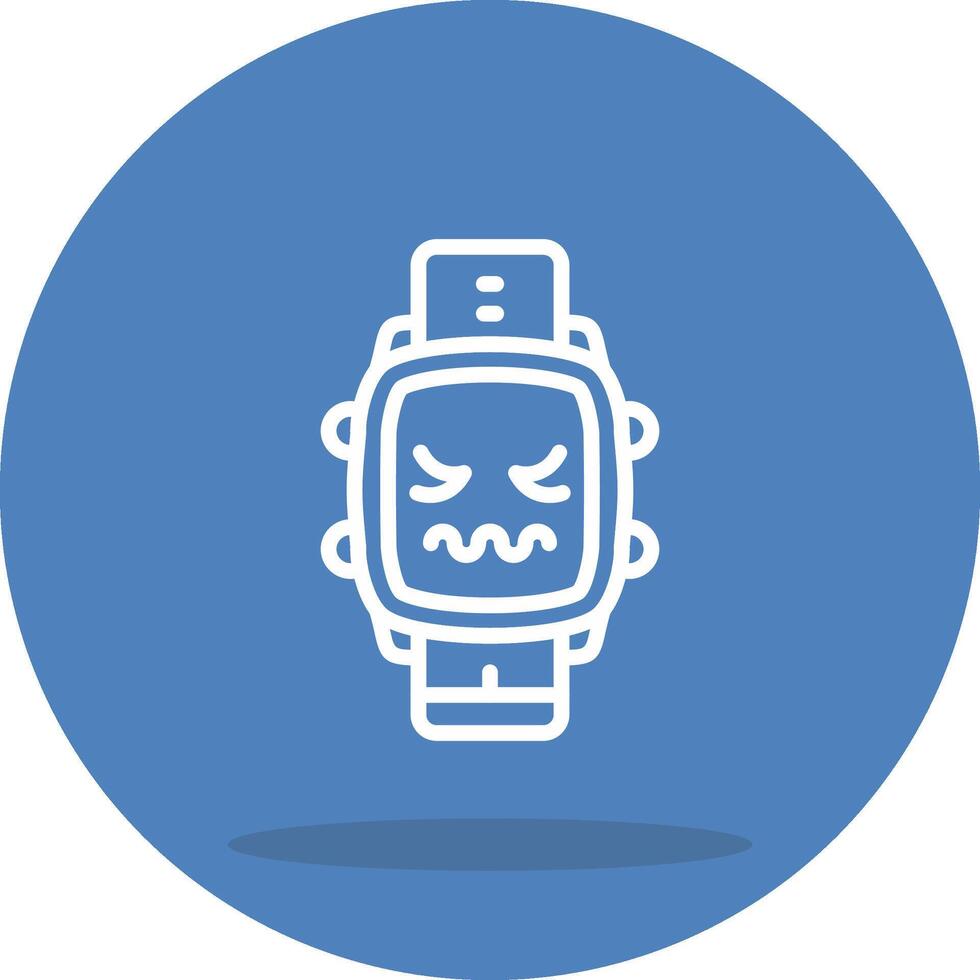 Watch Disgusted Dial Structured Graphic Design Object vector