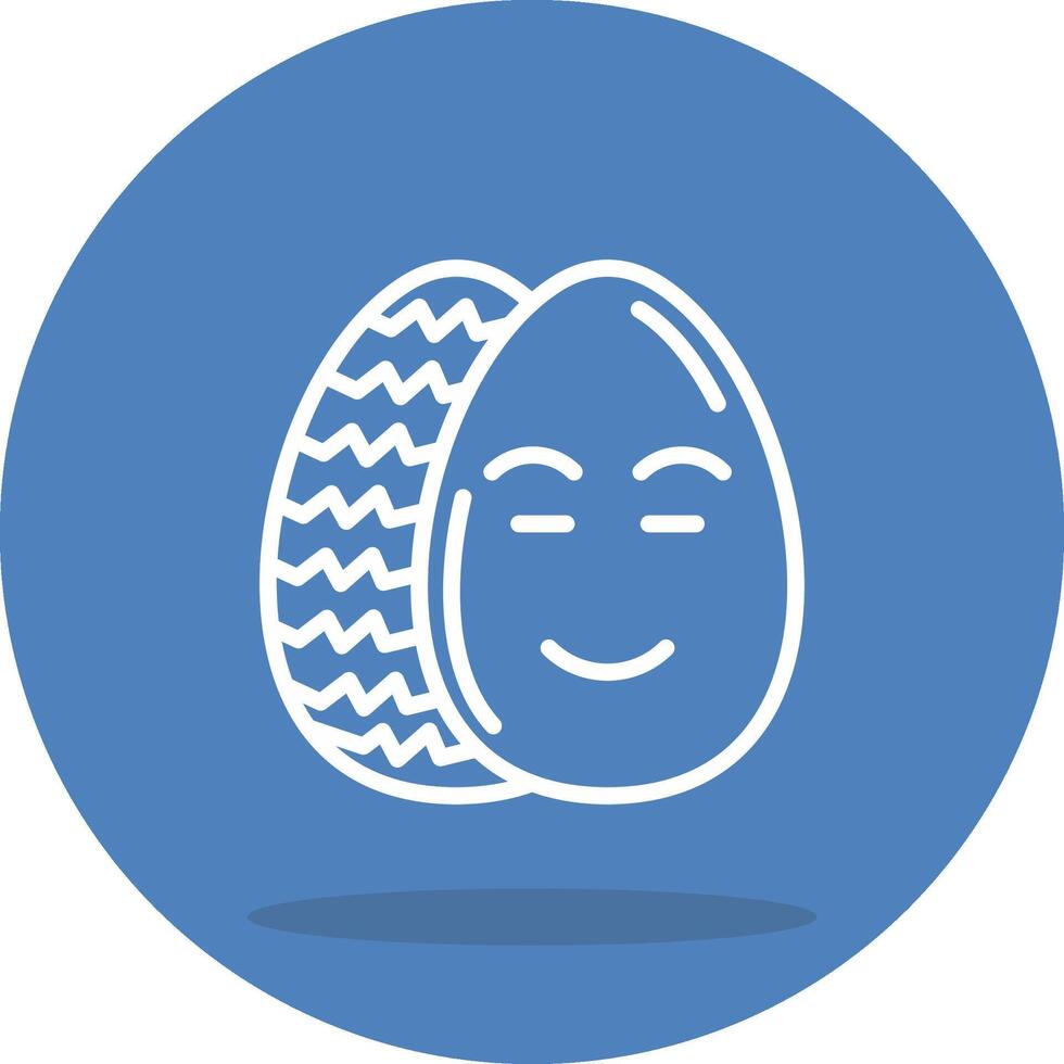 Easter Happy Relieved Egg Interactive Flat Design Element vector