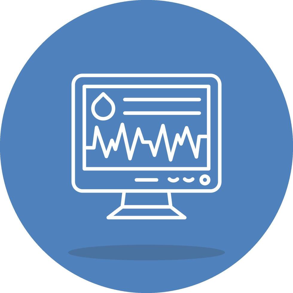 Heart Rate Monitor Functional UI Design Element vector
