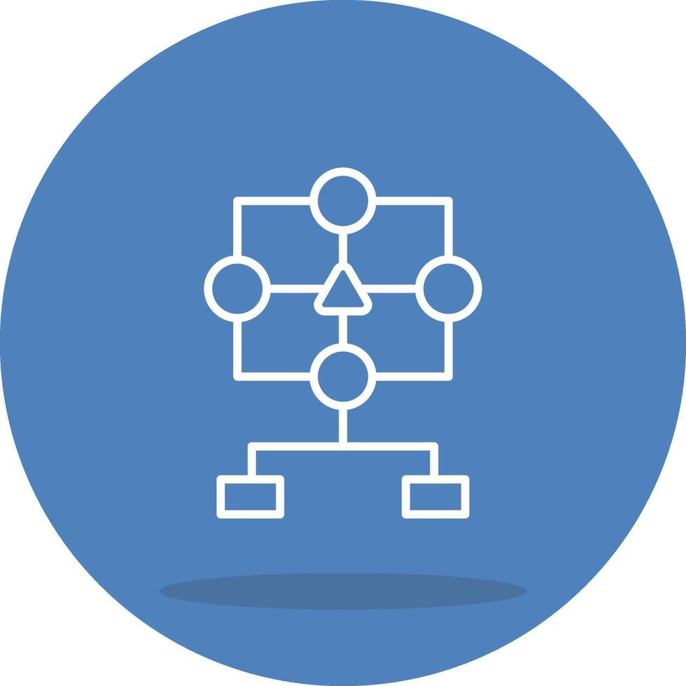 decisión árbol funcional ui diseño elemento vector