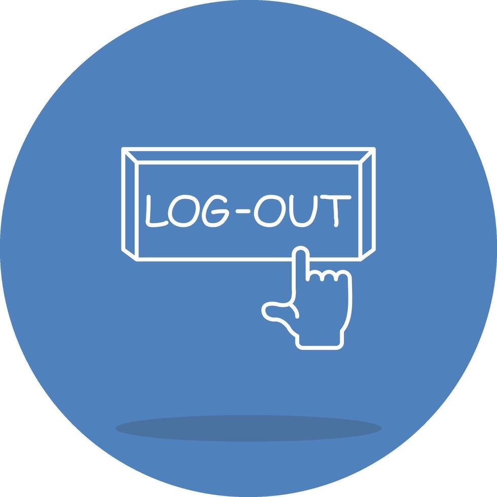 Log Out Dynamic Flat Illustration vector