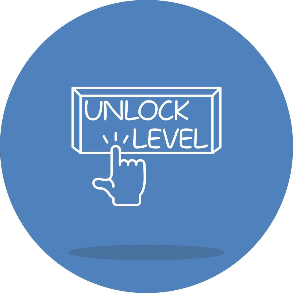 Unlock Level Geometric UI Symbol vector