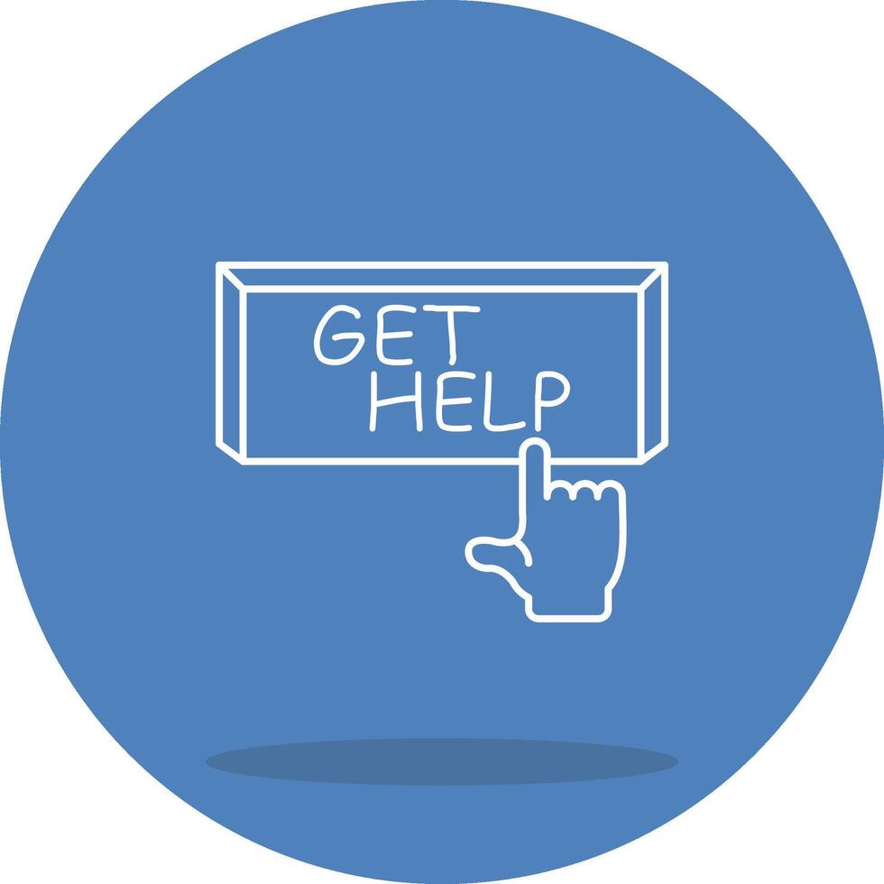 Get Help Dynamic User Interface Graphic vector