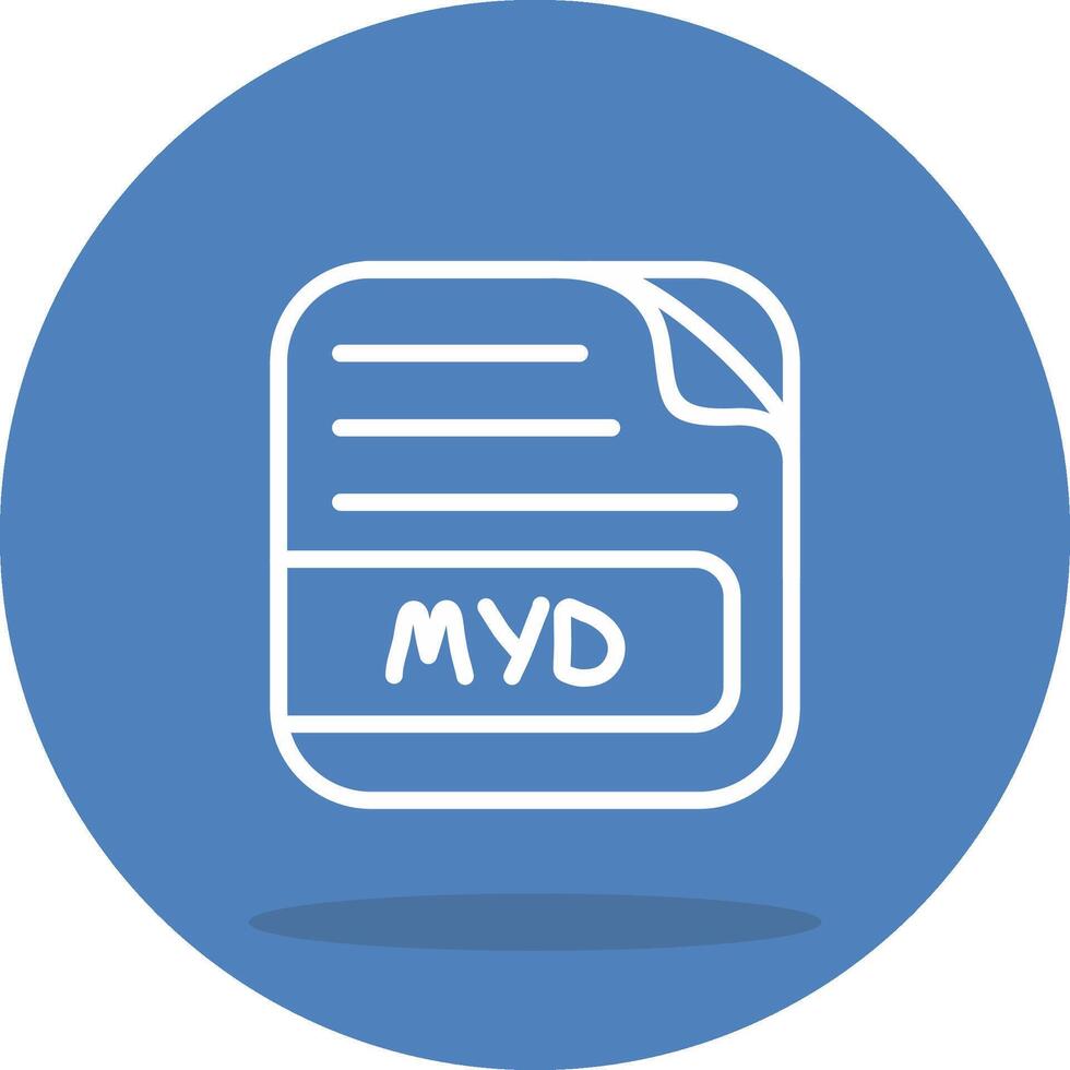 MYD File Clear Modern Graphic Object vector