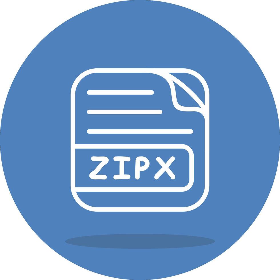 ZIPX File Minimal UI Graphic Asset vector