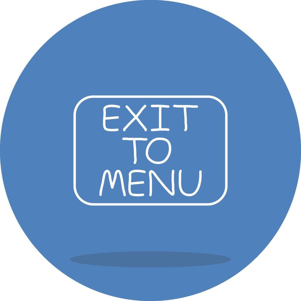 Exit to Menu Minimal UI Graphic Asset vector