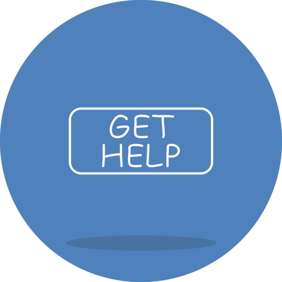 Get Help Interactive Flat Design Element vector