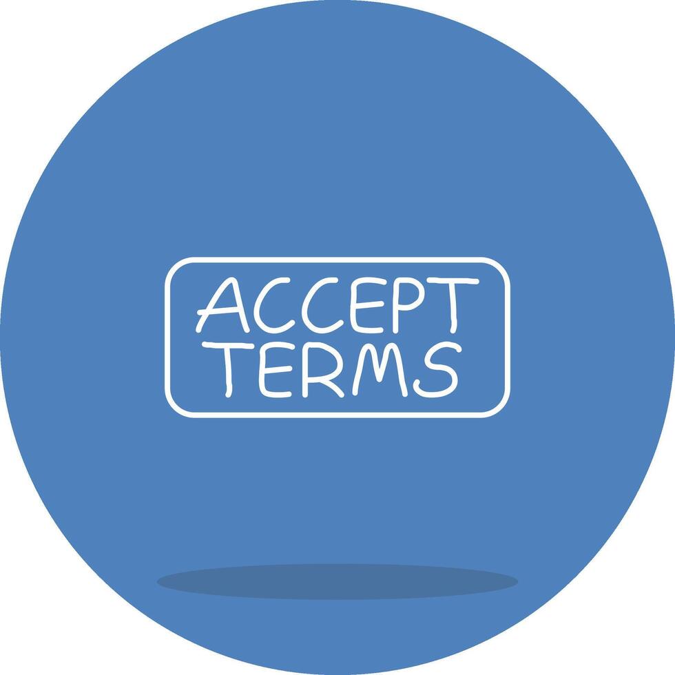 Accept Terms Sharp Graphic Line Work vector