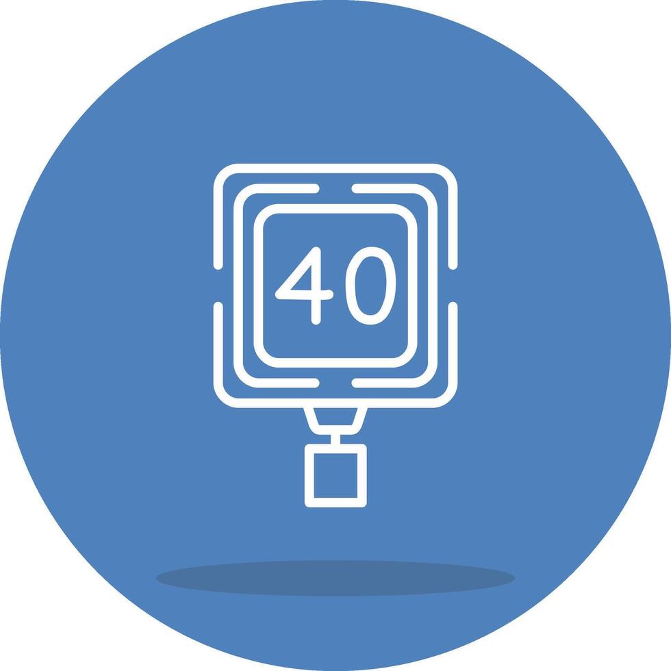 Speed Limit 40 Interactive Flat Design Element vector