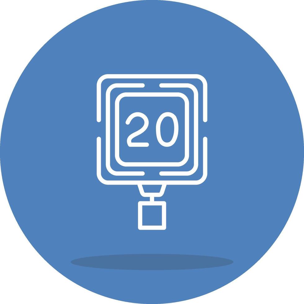 Speed Limit 20 Adaptive UI Graphic vector