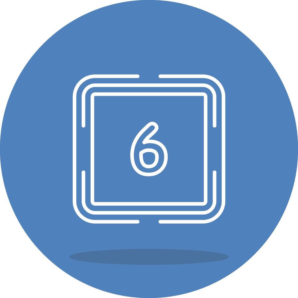 Counting Six Minimal UI Graphic Asset vector