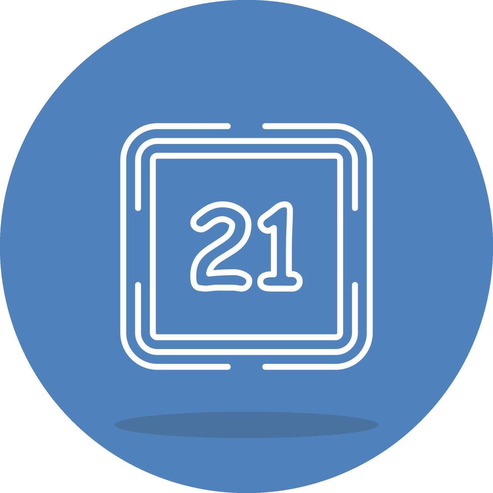 Counting Twenty One Modern UX Graphic Asset vector