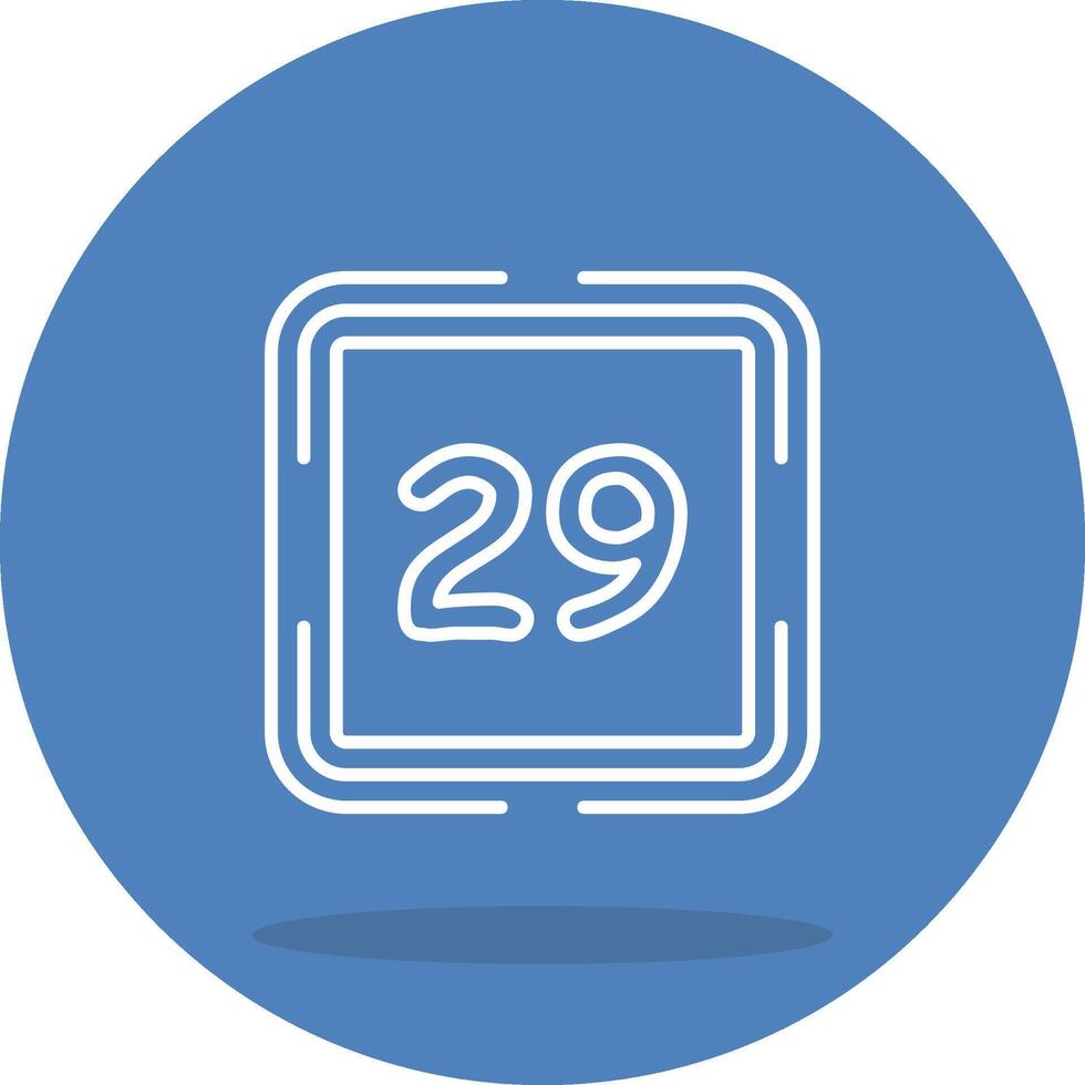 Counting Twenty Nine Layered Graphic Design Element vector