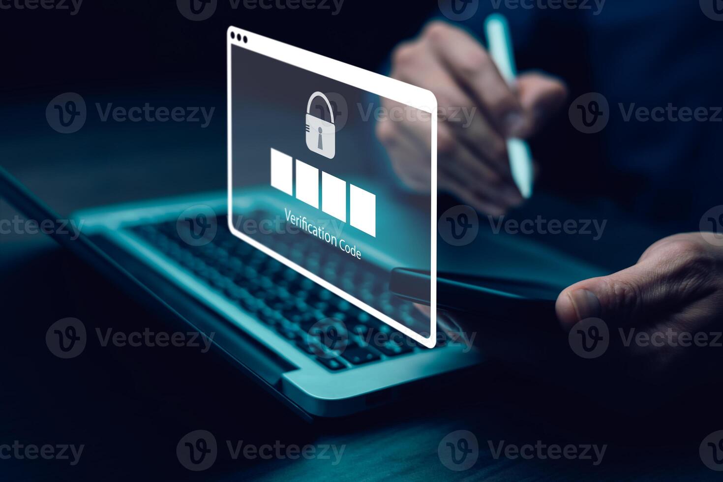 Cyber security and Security password login online. Hands typing and entering username and password of social media, logging in with smartphone to an online bank account, data protection hacker photo