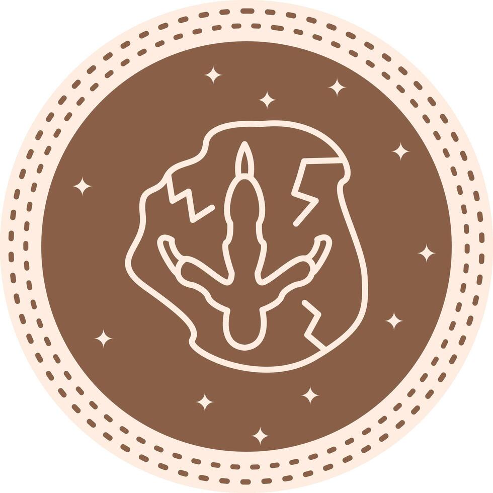 Footprint Dinosaur Optimized Mobile UI Graphic vector