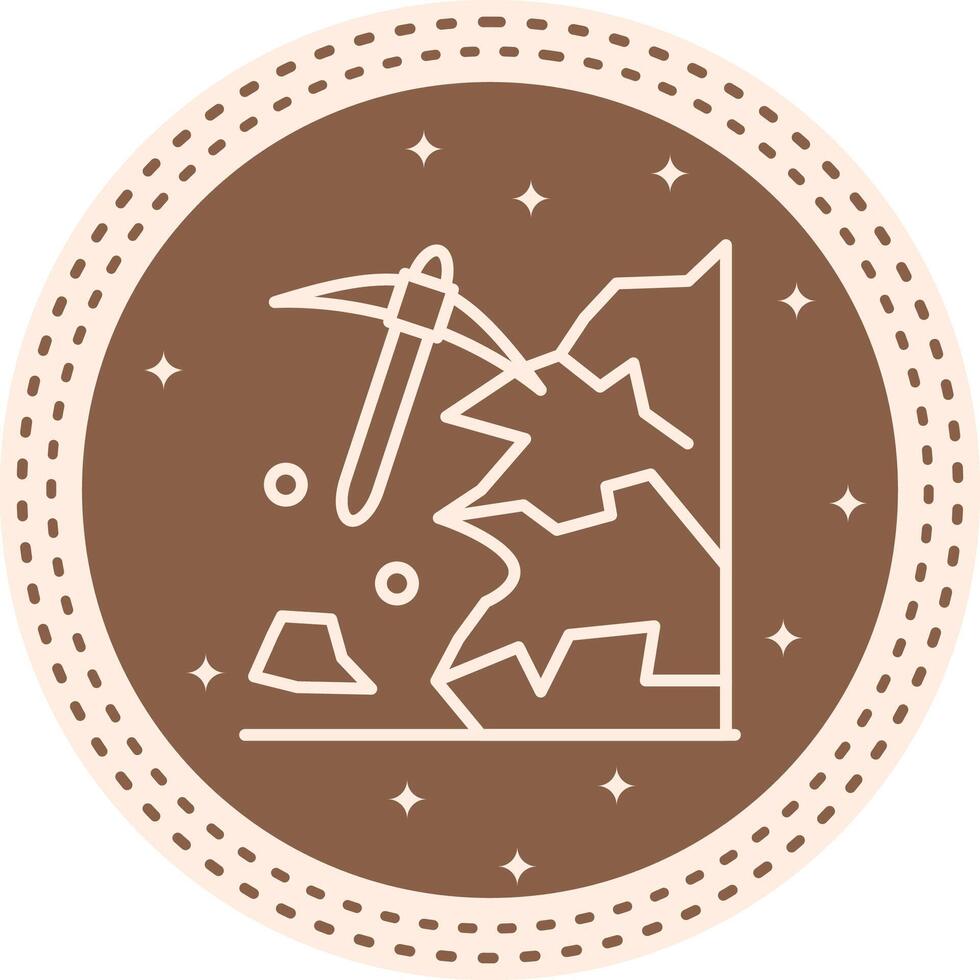 Pickaxe Mining Strong Visual Branding Symbol vector