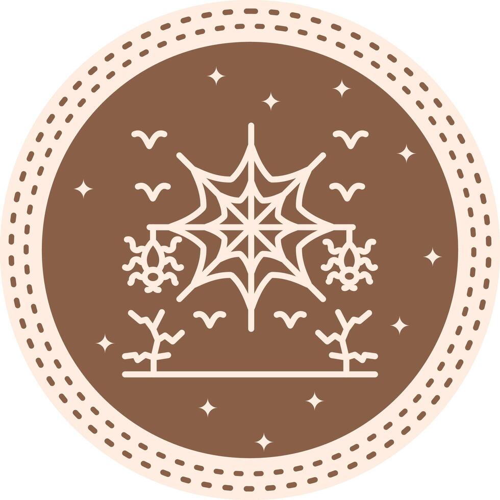 Spider Web Concise Graphic Art Layout vector