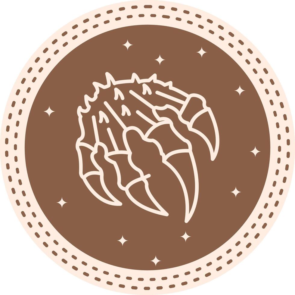 Monster Claw Geometric UI Graphic Layout vector