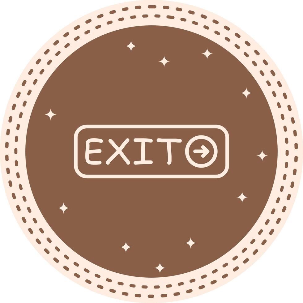 Exit High Resolution Design Sketch vector