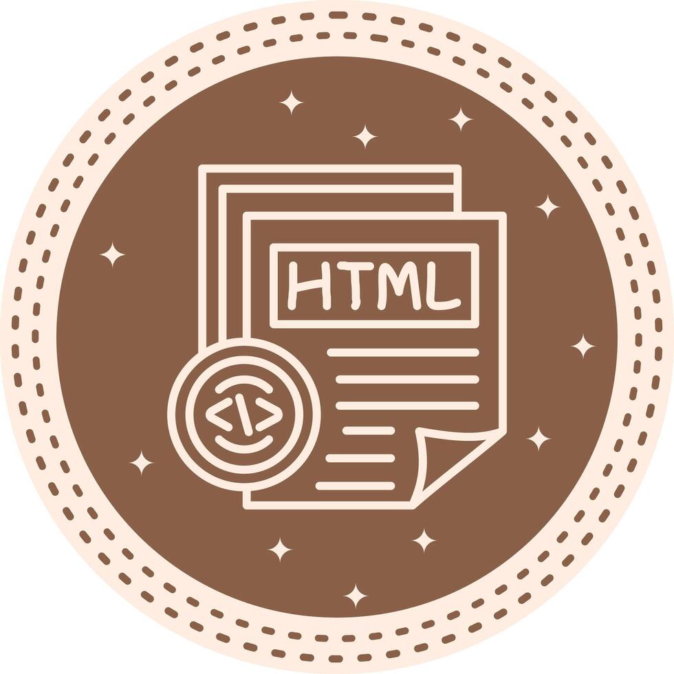 Html File Utility Focused Graphic Symbol vector