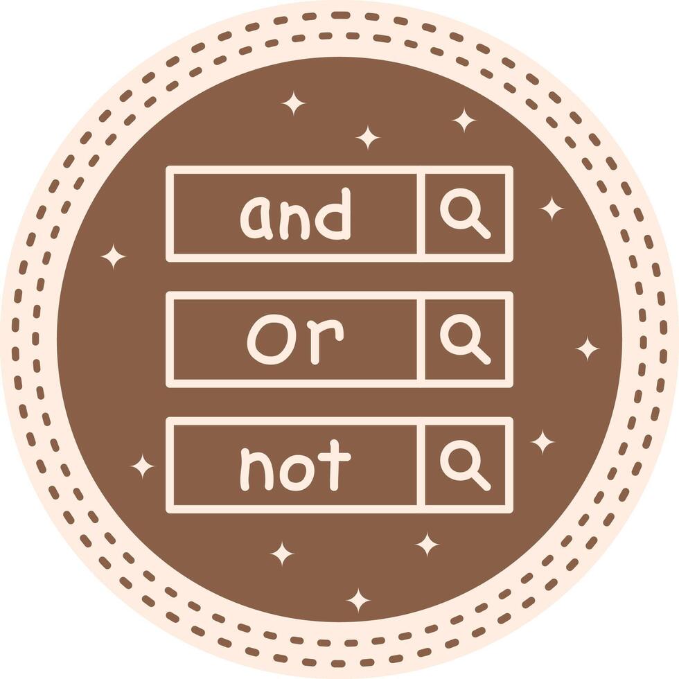 Boolean Search Consistent Branding Design Symbol vector