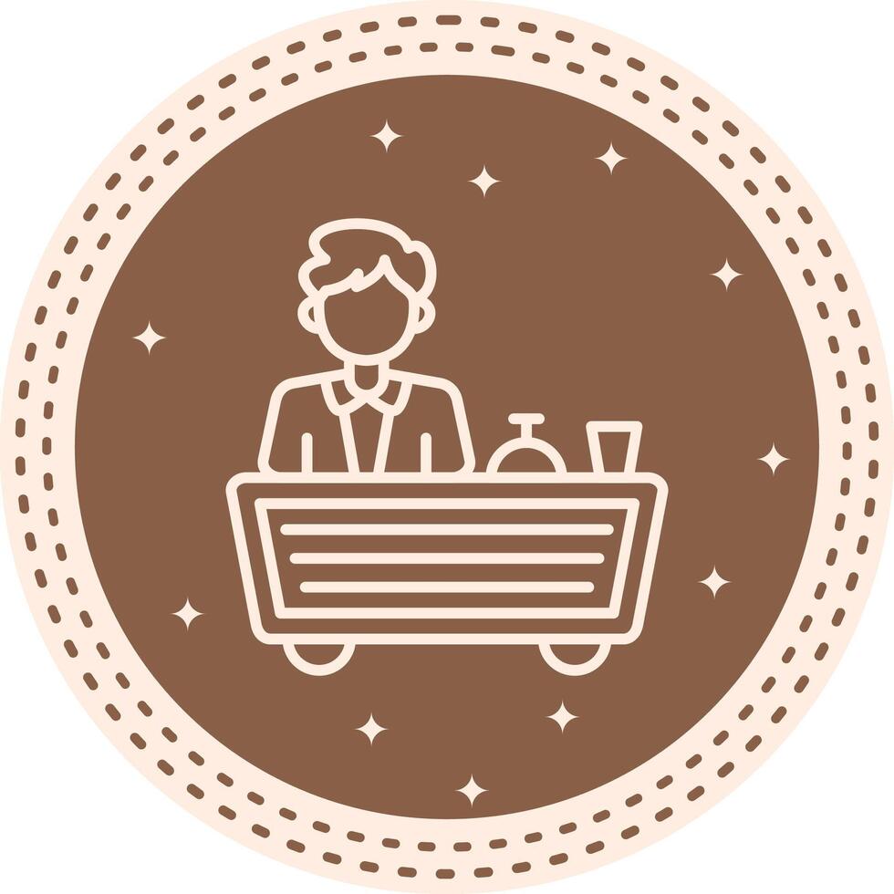 Receptionist Innovative UI Graphic Asset vector