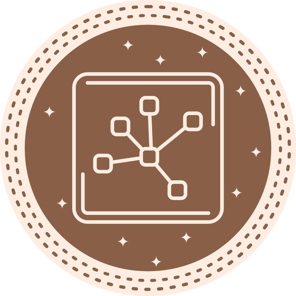 Network Hub Minimal Web Graphic Form vector