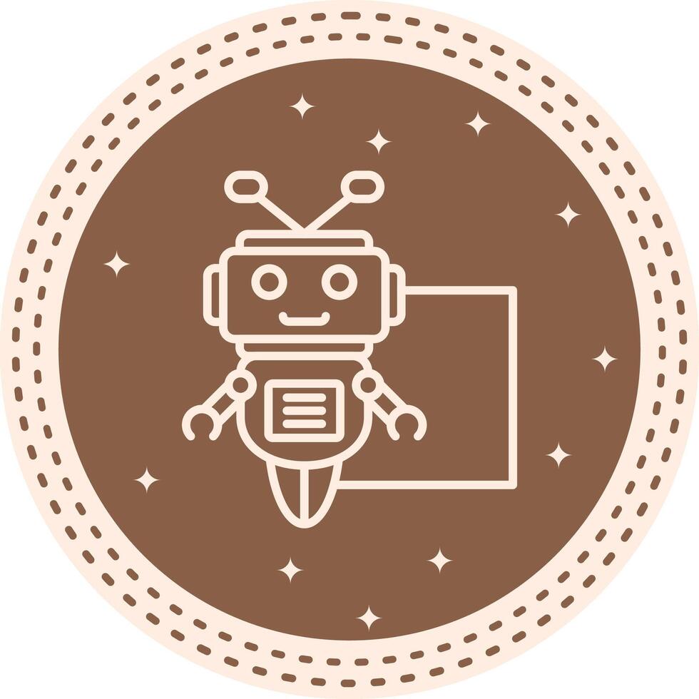 Bot Minimal Digital Graphic Element vector