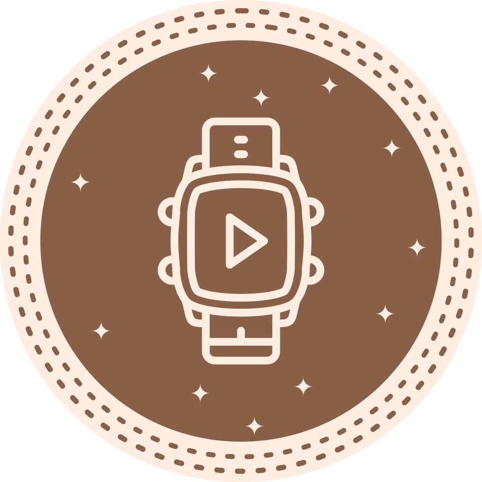 Smart Watch Play button Interactive Product Graphic Asset vector