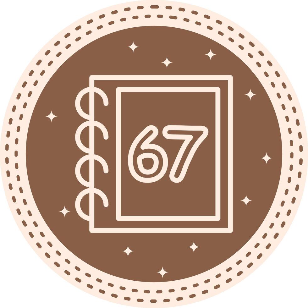 Math Sixty Seven Abstract Modern Graphic Object vector