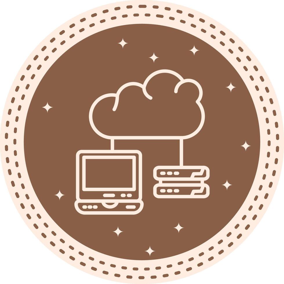 Cloud Computing Service Streamlined Visual Design Layout vector