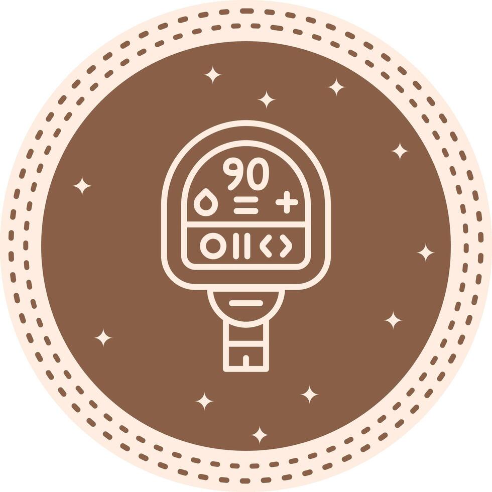 Glucose Meter Minimal Web Graphic Form vector