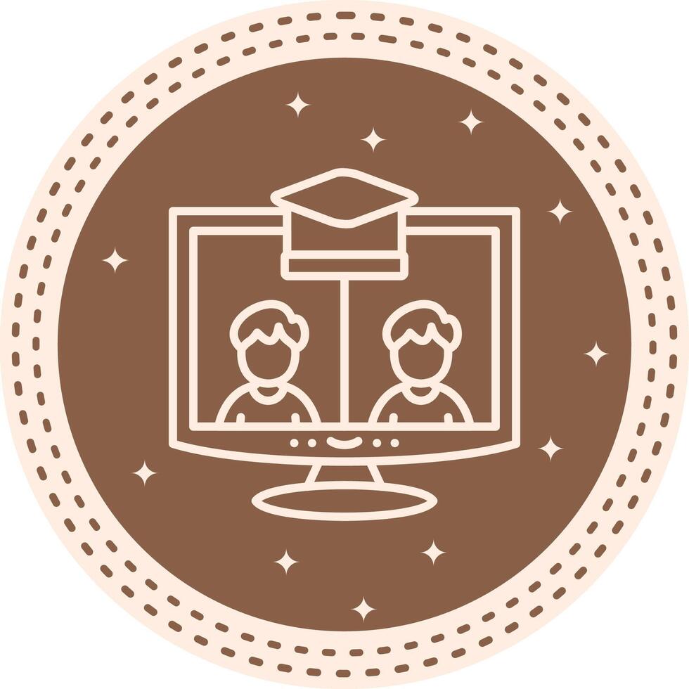 Virtual Class Stylized Modern Design Feature vector