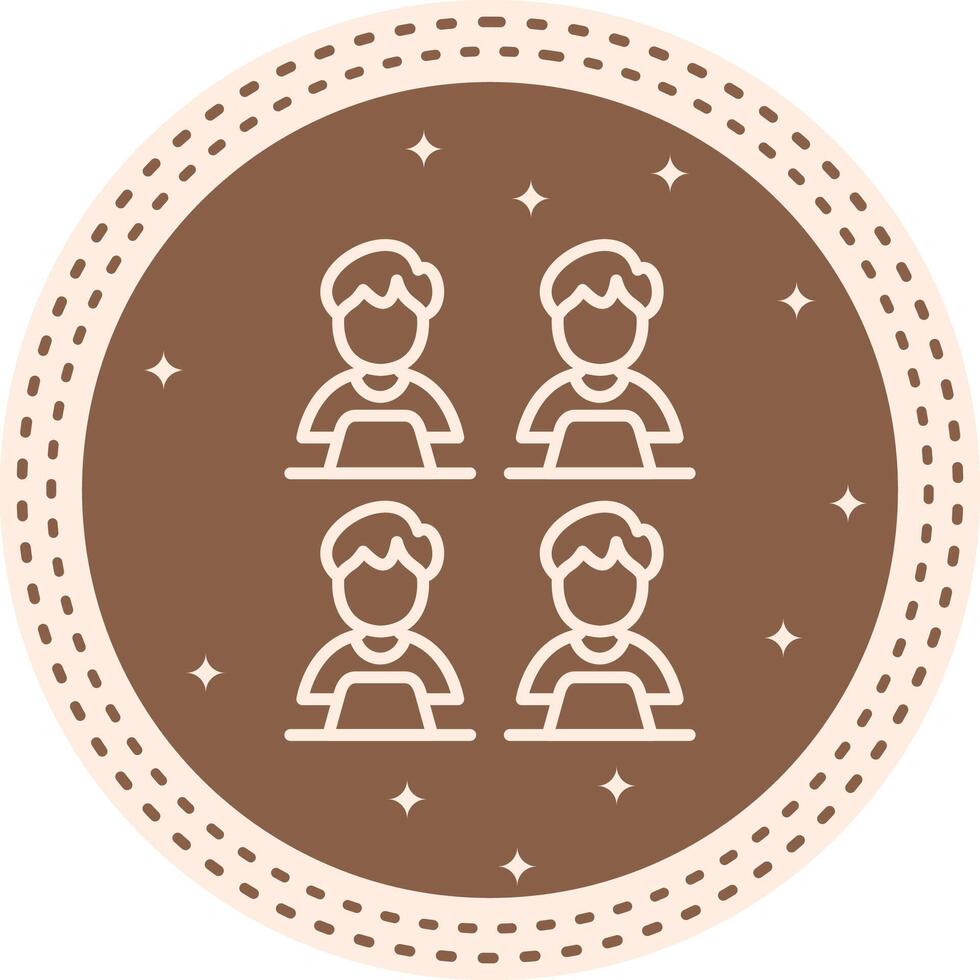 Computer Class Decorative Flat Sketch vector