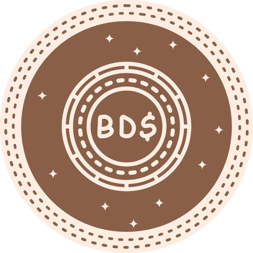 Bermuda Coin Minimal Web Graphic Form vector