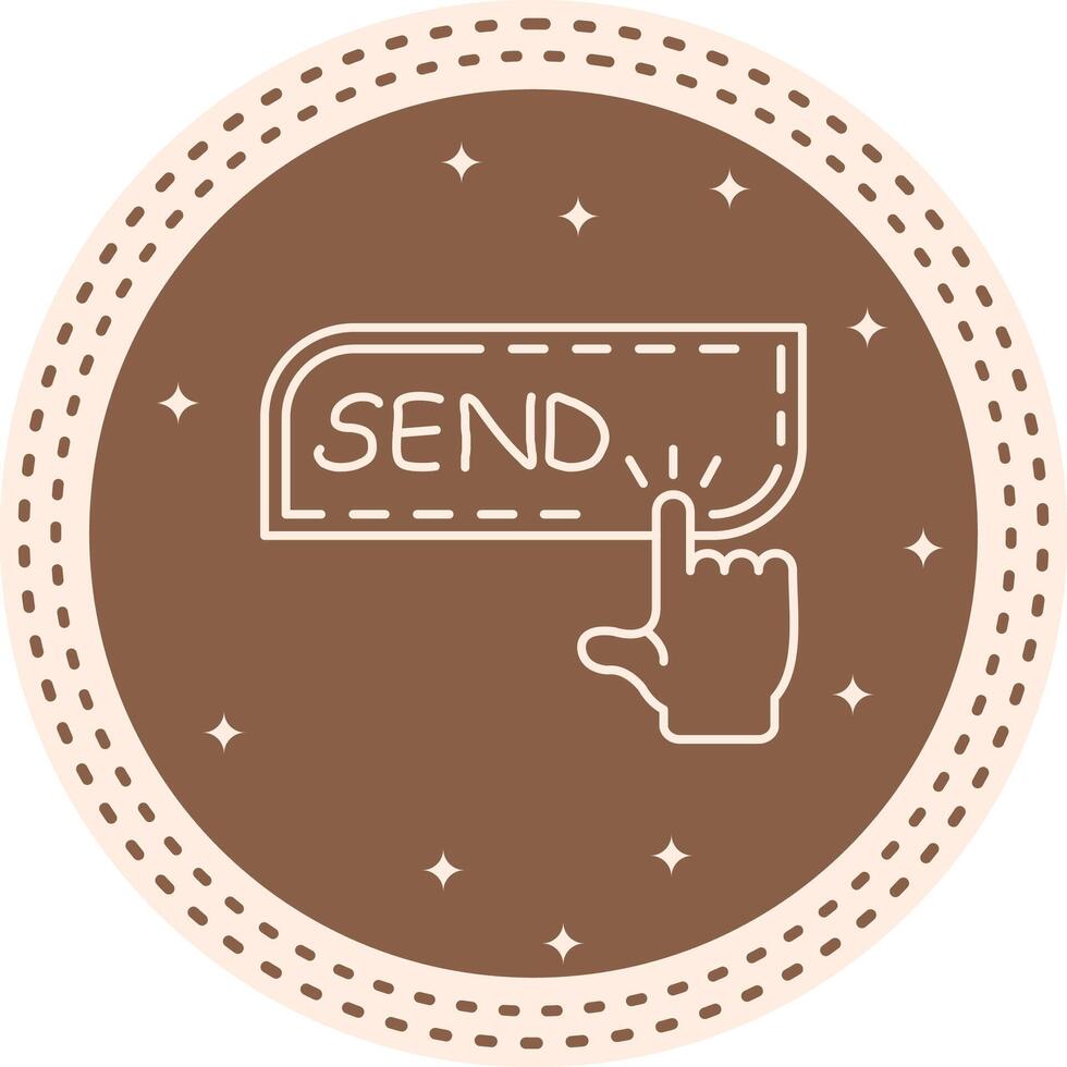 Send Finger Tap Button Elegant User Interface Form vector