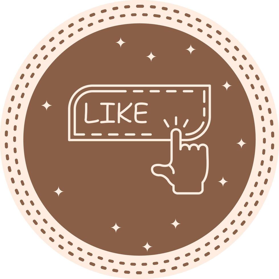 Like Finger Tap Button Abstract Modern Graphic Object vector