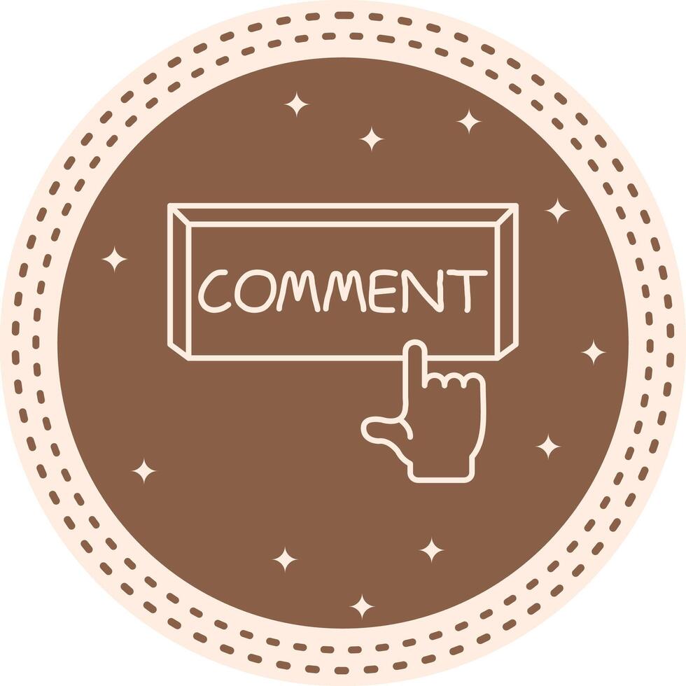 Comment Finger Tap Button Professional Web Graphic Form vector