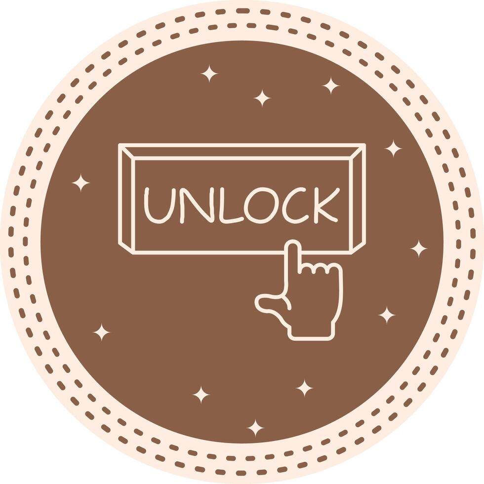Unblock Finger Tap Button Interactive UX Graphic Object vector
