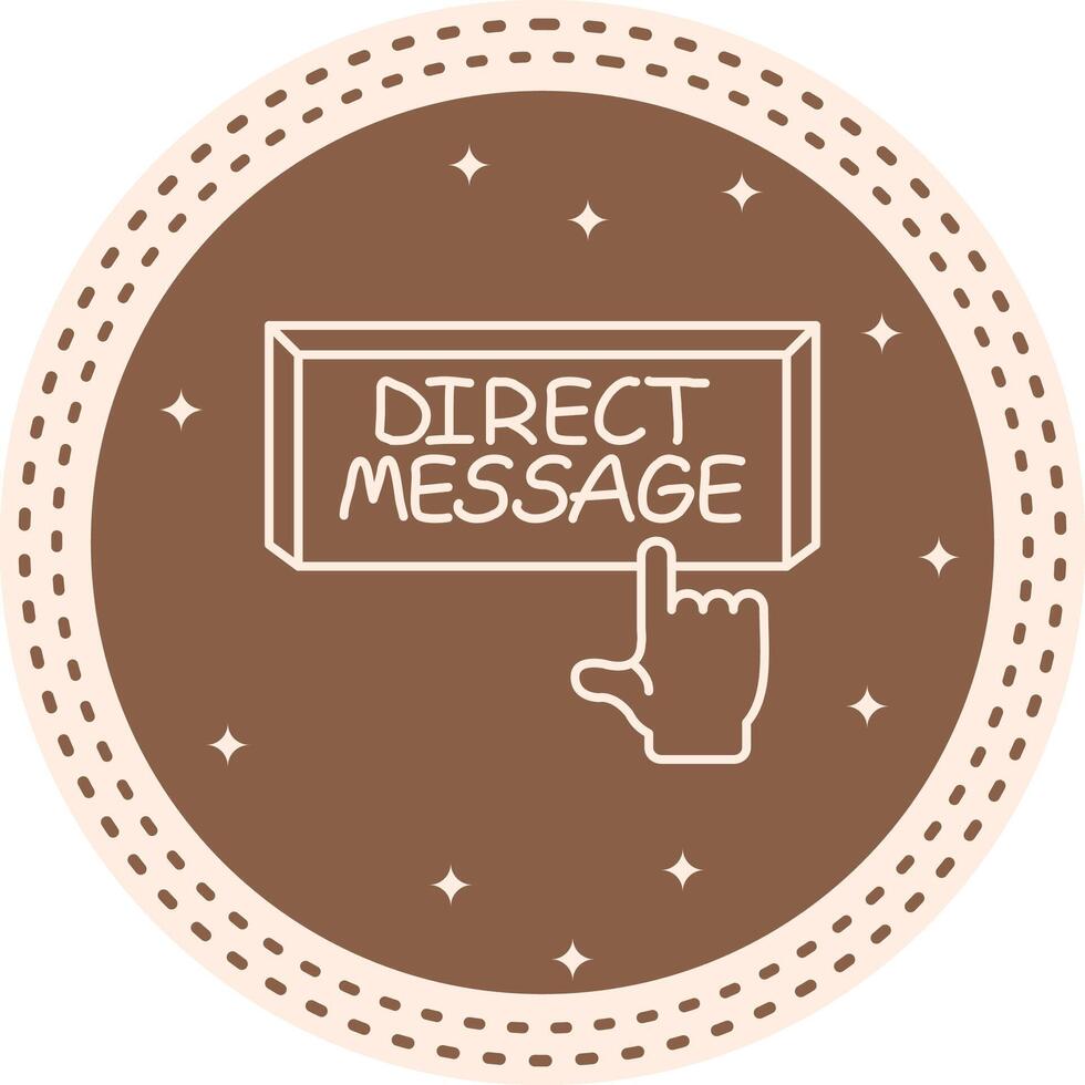 Direct Message Finger Tap Button Utility Oriented Graphic Symbol vector