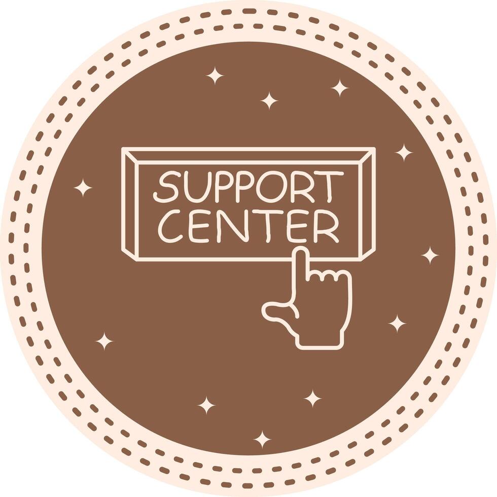Support Center Finger Tap Button Distinct Visual Symbol Form vector