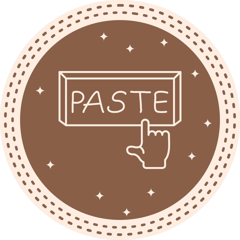 Paste Finger Tap Button Interactive Digital Art Symbol vector