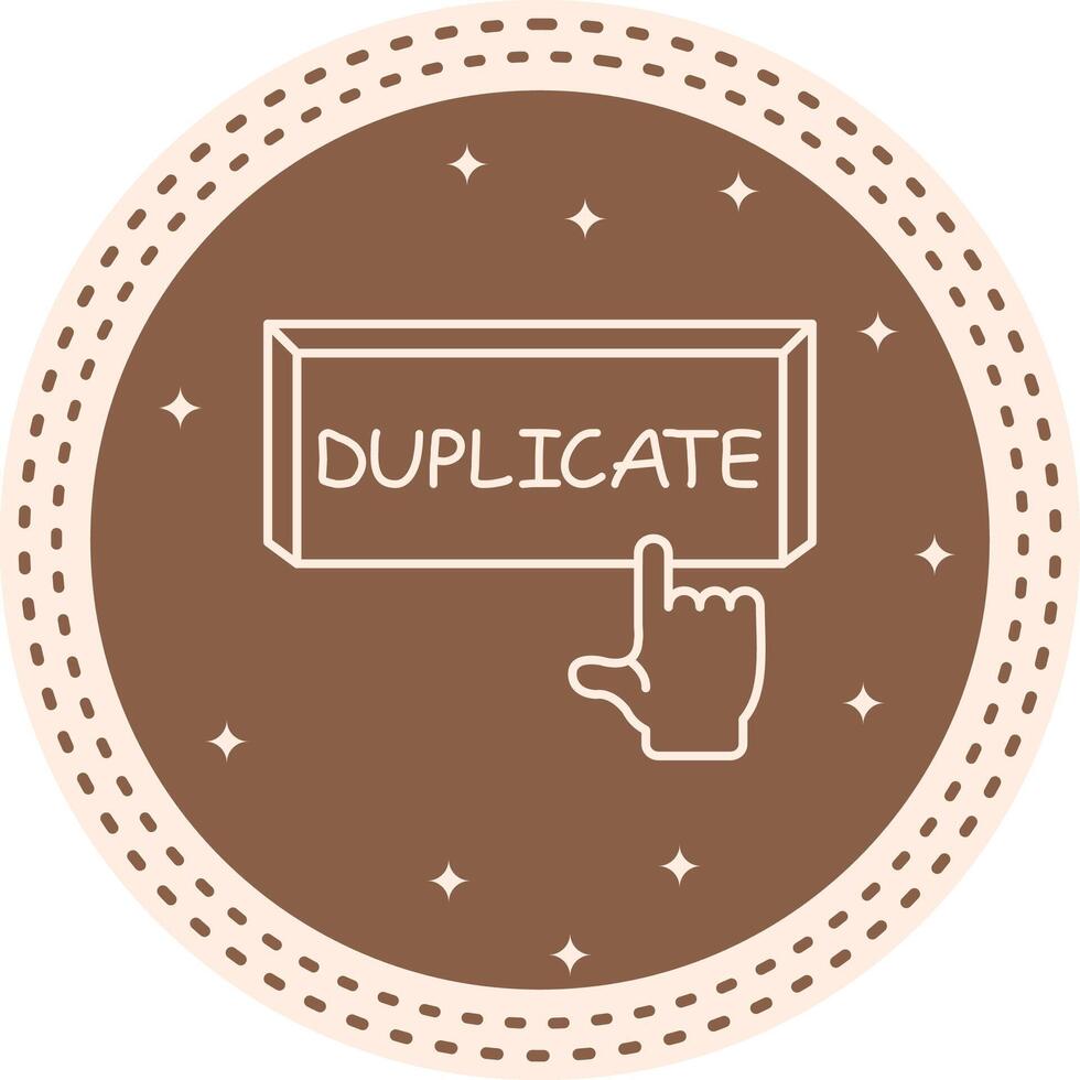 Duplicate Finger Tap Button Dynamic Flat Graphic Shape vector