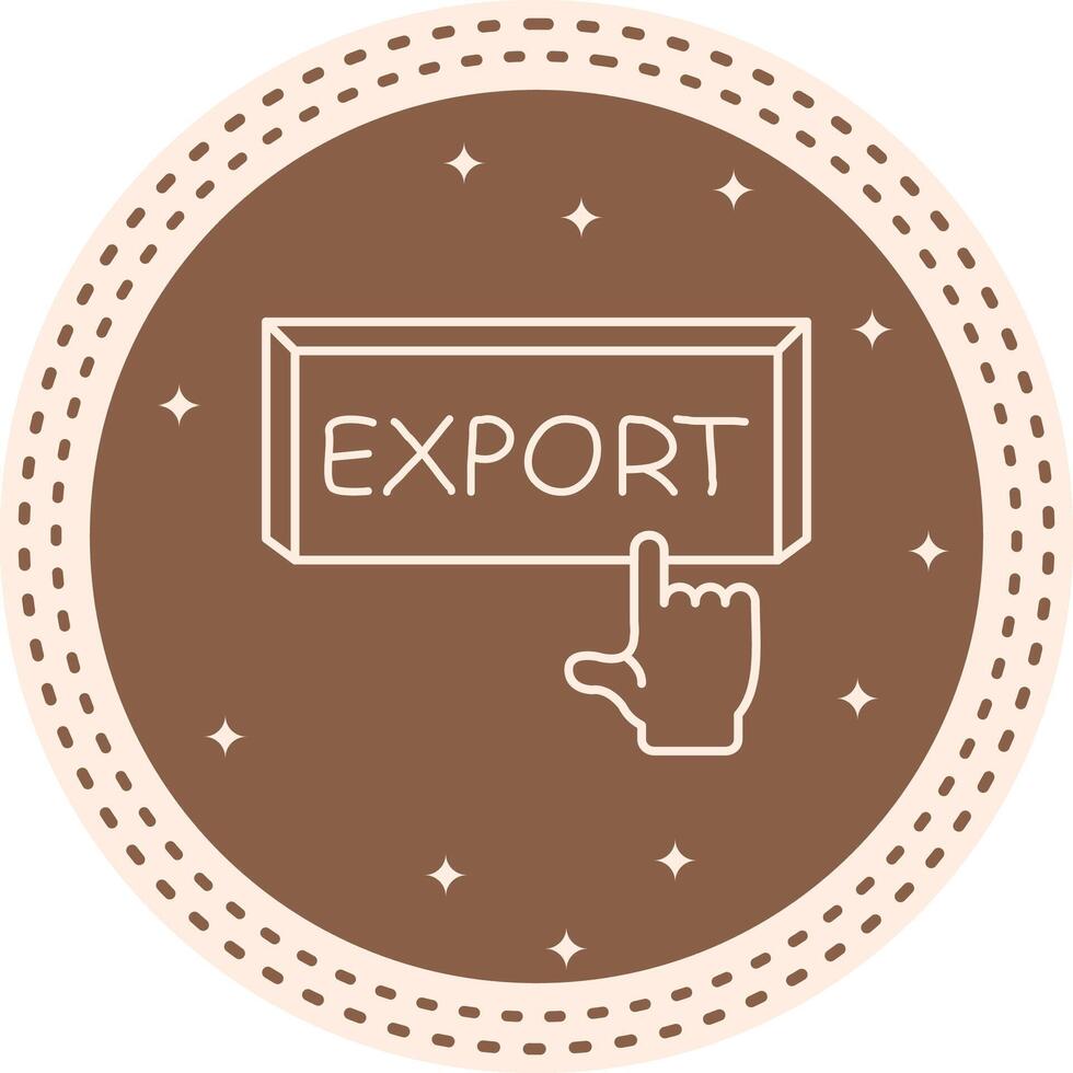 Export Finger Tap Button Distinctive Product Graphic Shape vector
