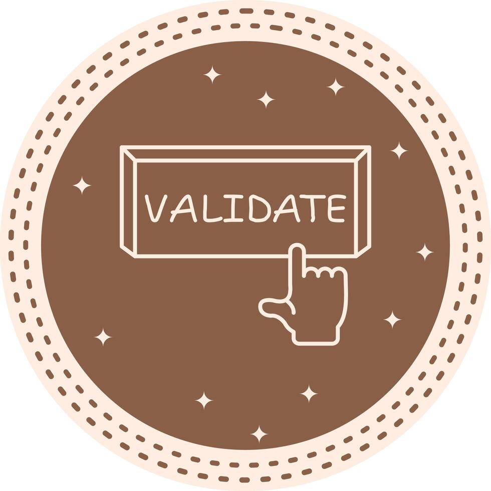 Validate Finger Tap Button Distinct Visual Symbol Form vector
