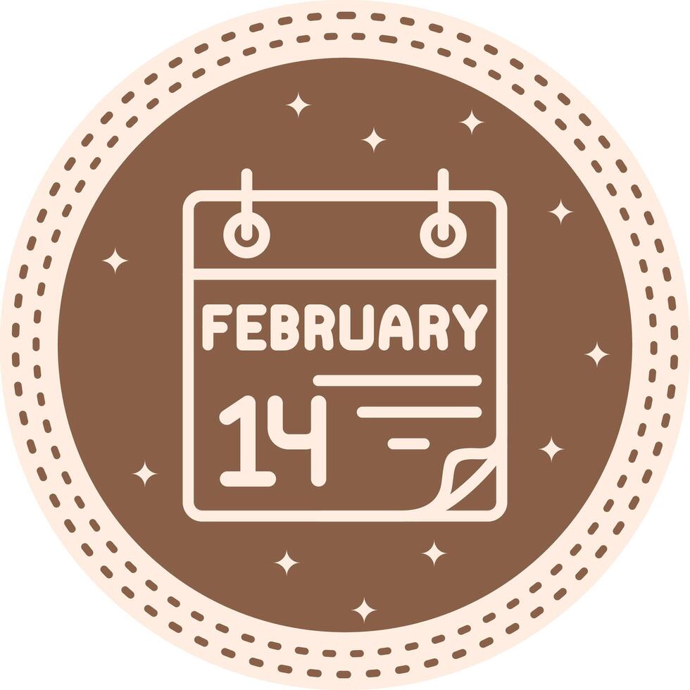 14 febrero mínimo web gráfico formar vector